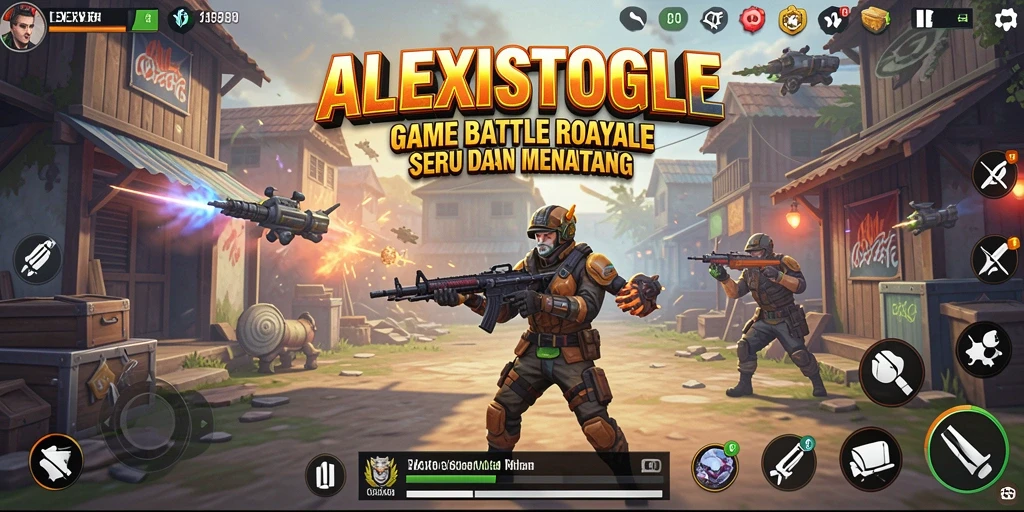 Tangkapan layar utama ALEXISTOGEL dengan aksi Battle Royale yang mendebarkan.