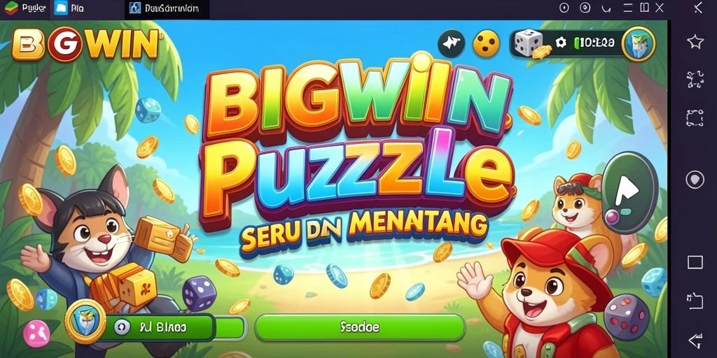 Tangkapan layar menunjukkan gameplay Puzzle yang menarik dan penuh warna.