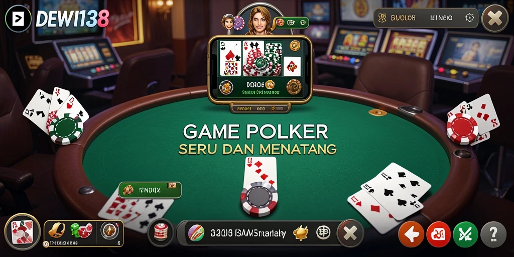 Screenshot gameplay DEWI138 menampilkan aksi Poker menarik.