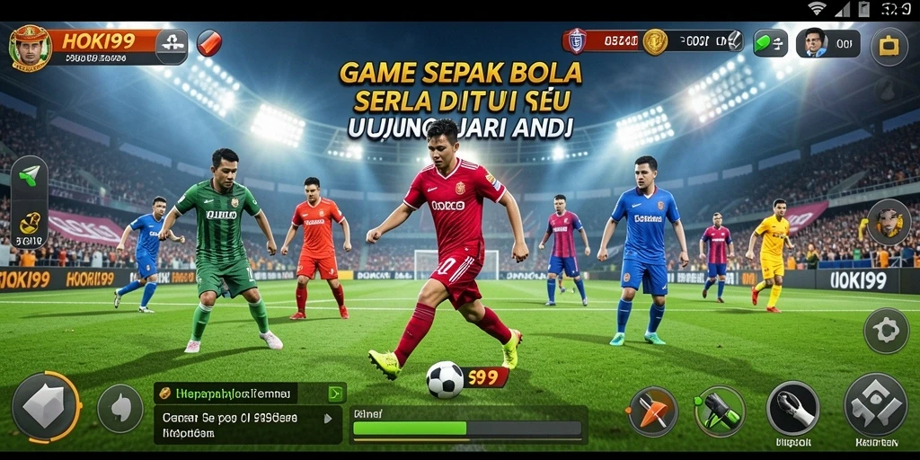 Tampilan gameplay sepak bola yang mendebarkan dari HOKI99.