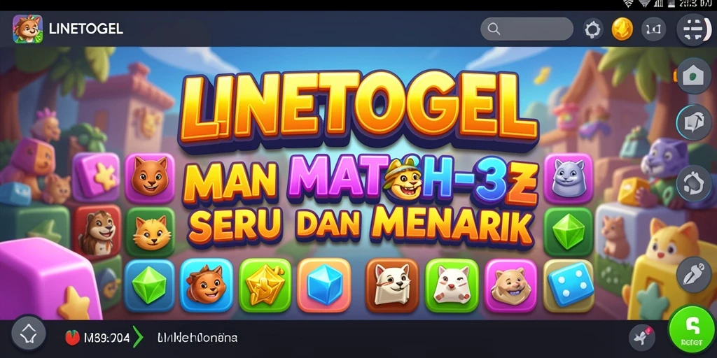 Screenshot gameplay seru dan penuh warna dari LINETOGEL.