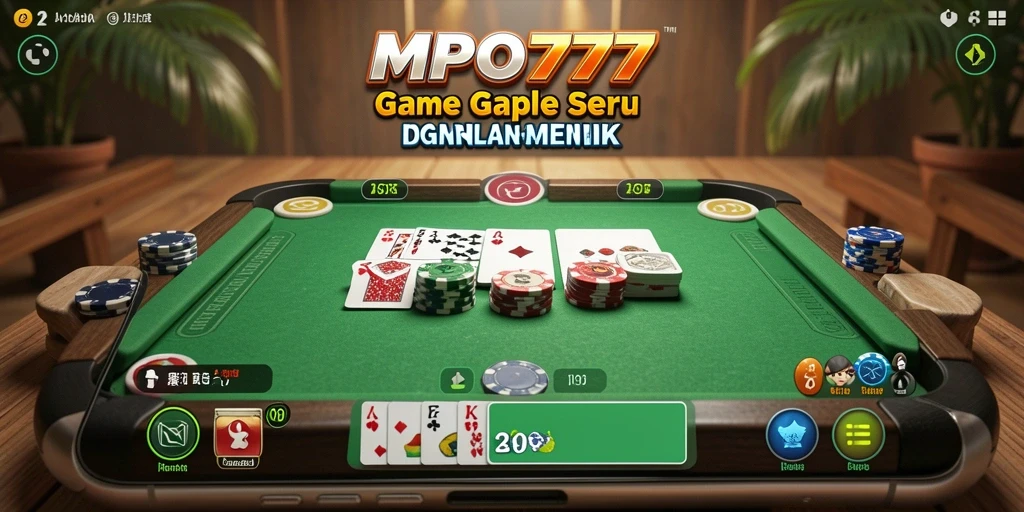Tampilan gameplay Gaple seru di MPO777 yang dapat dinikmati semua pengguna.