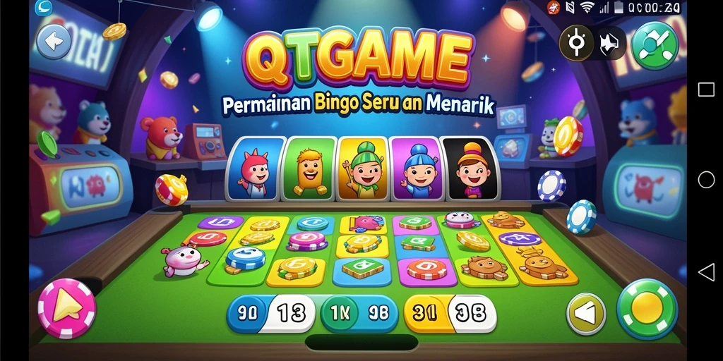 Tampilan gameplay Bingo yang mengasyikkan dalam QTGAME.