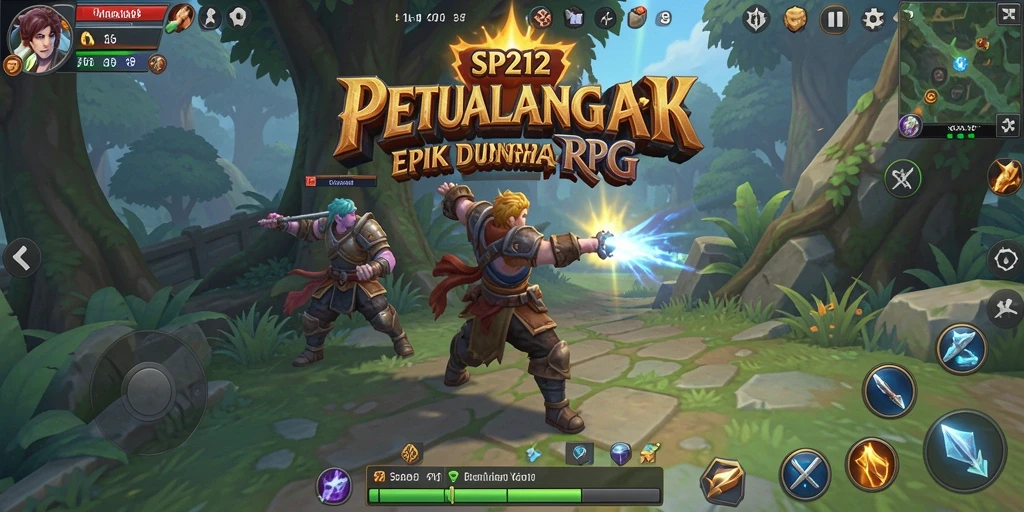Screenshot menampilkan petualangan seru dalam game RPG SP212.
