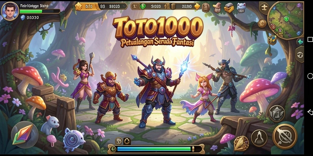 Tampilan utama gameplay RPG di TOTO1000 yang menarik.