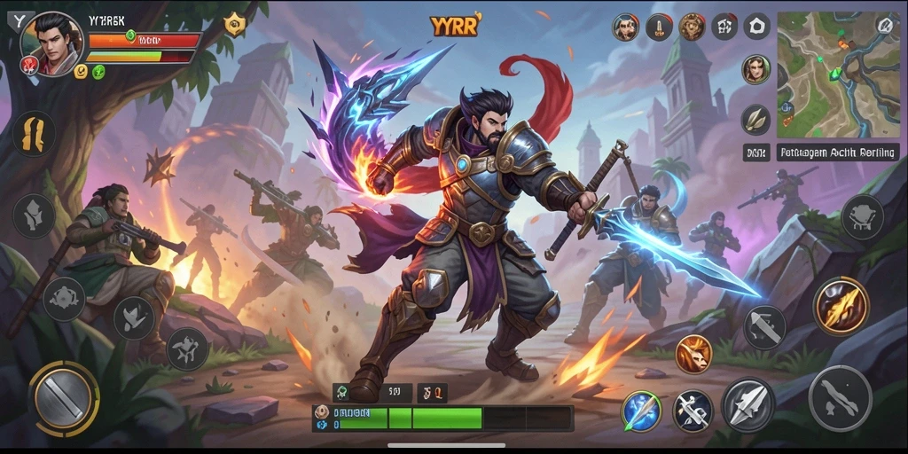 Tangkapan layar gameplay ARPG YYRR yang seru dan dinamis.